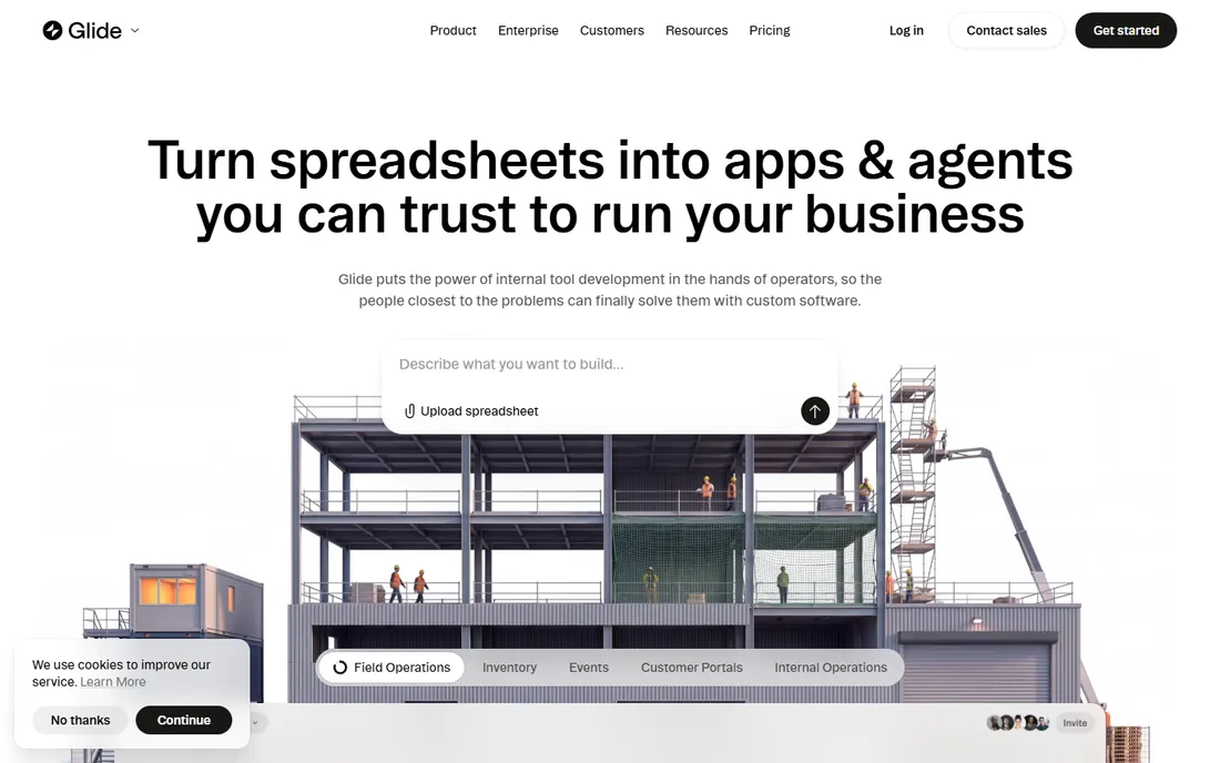 Glide homepage