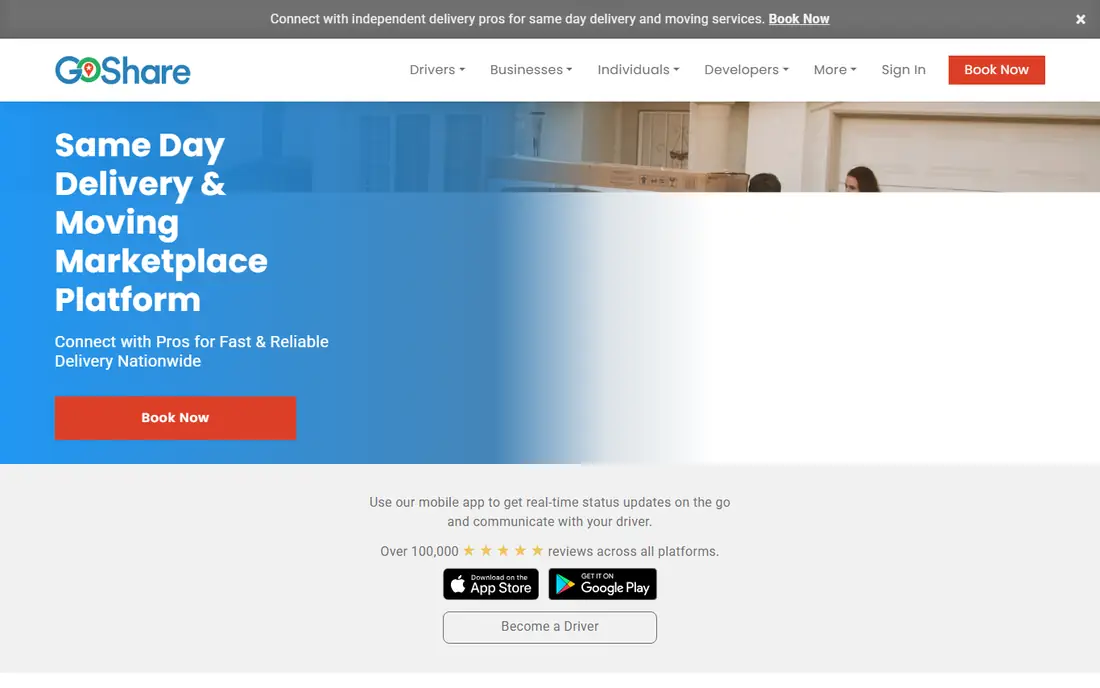 GoShare homepage