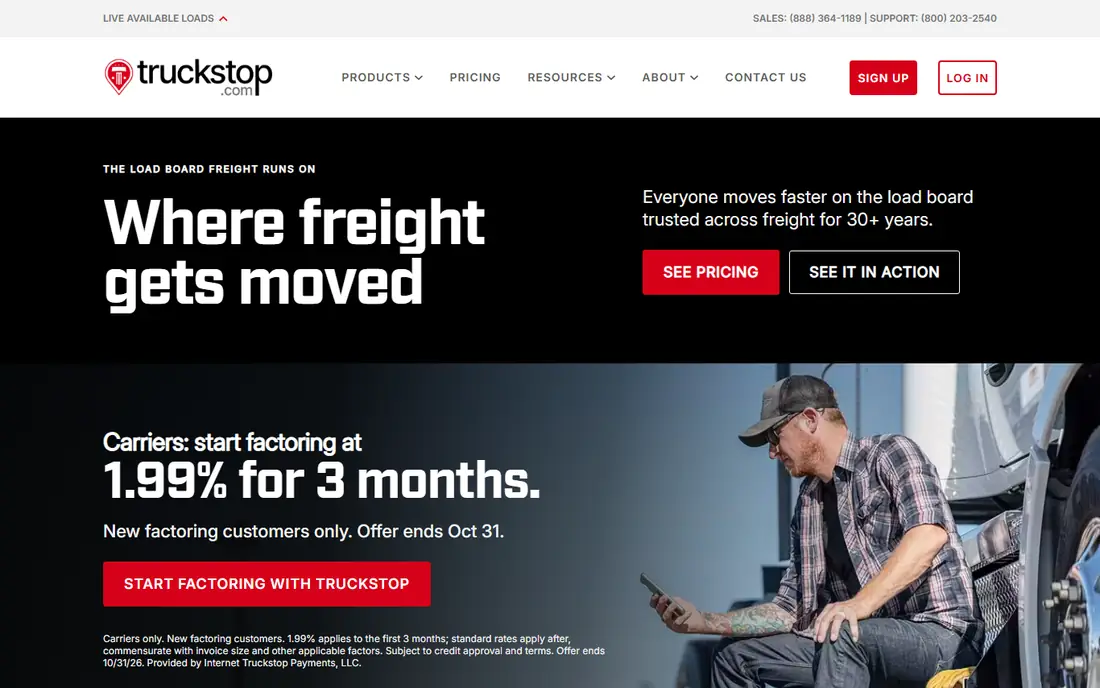 Truckstop homepage