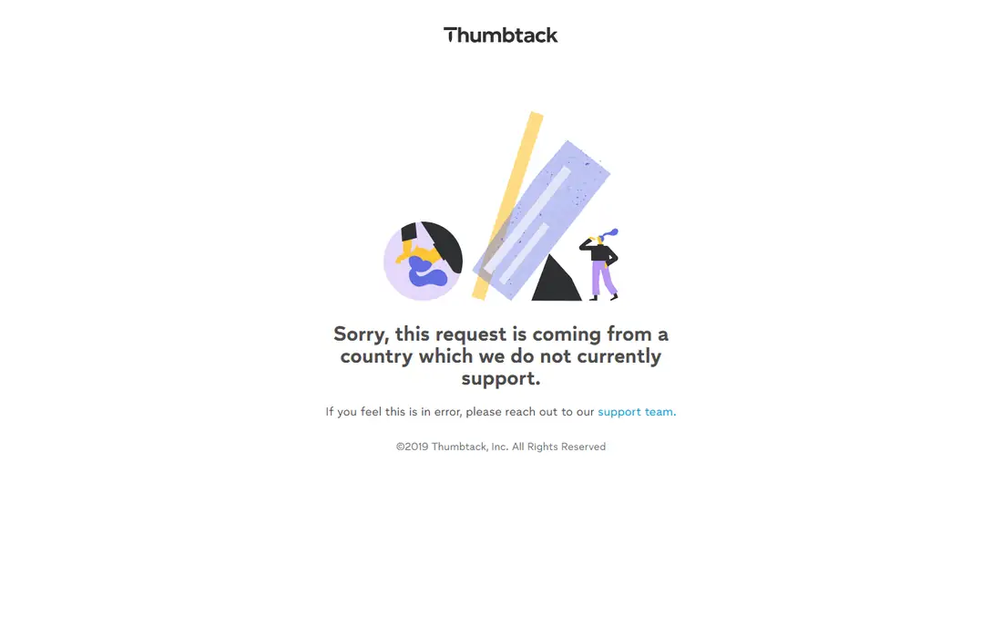 Thumbtack homepage
