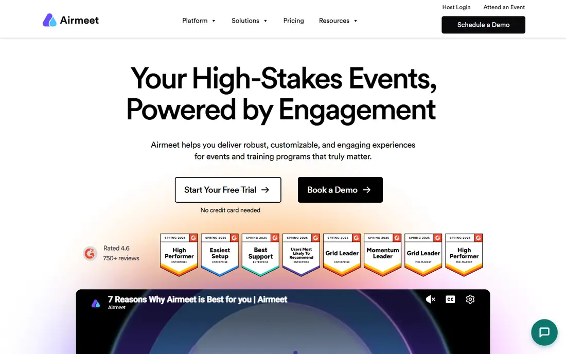 Airmeet homepage