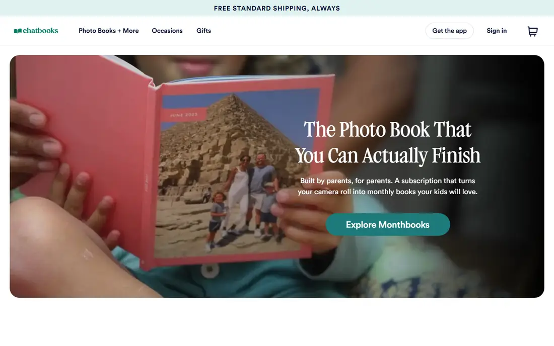 Chatbooks homepage
