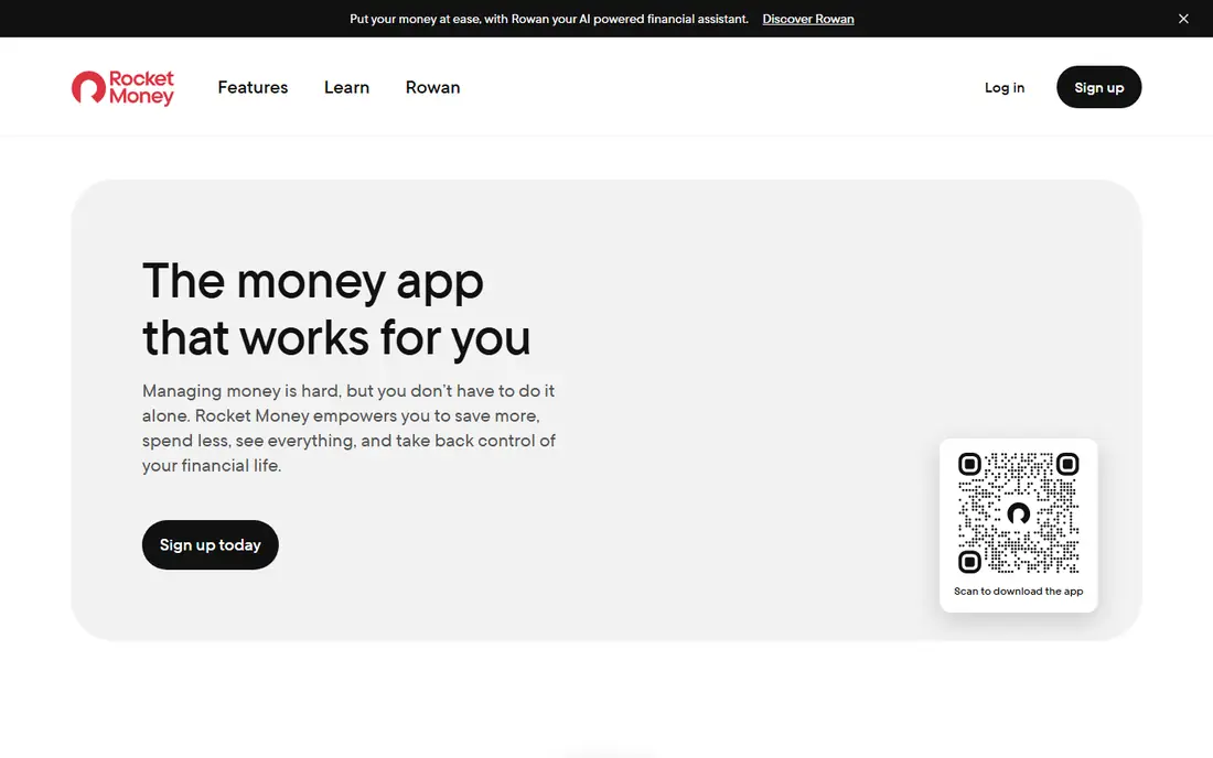 Rocket Money homepage