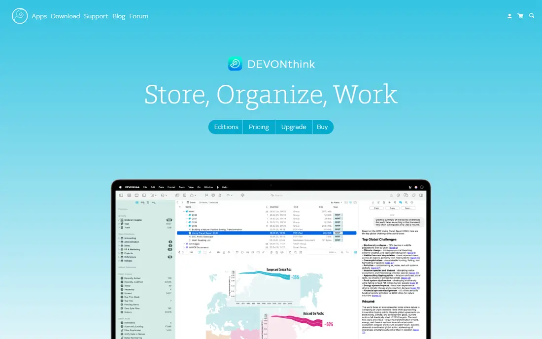 DEVONthink homepage