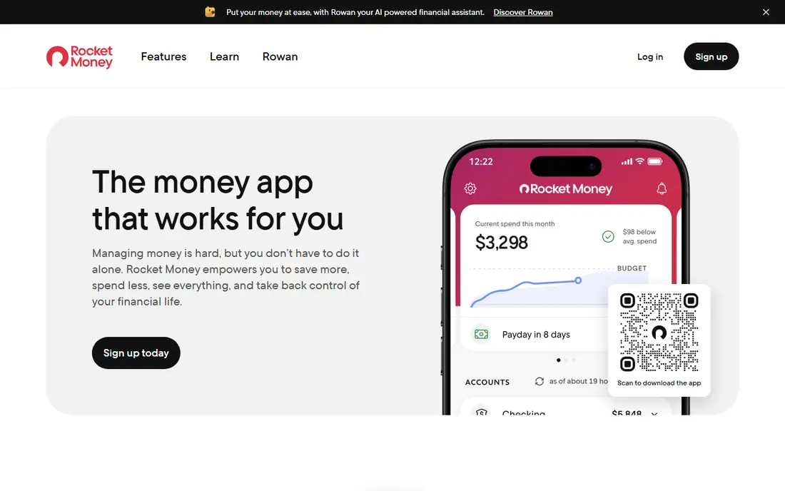 Rocket Money homepage