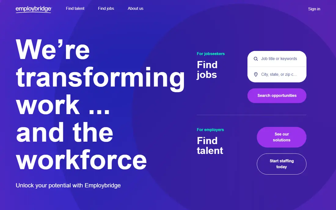 Bluecrew homepage
