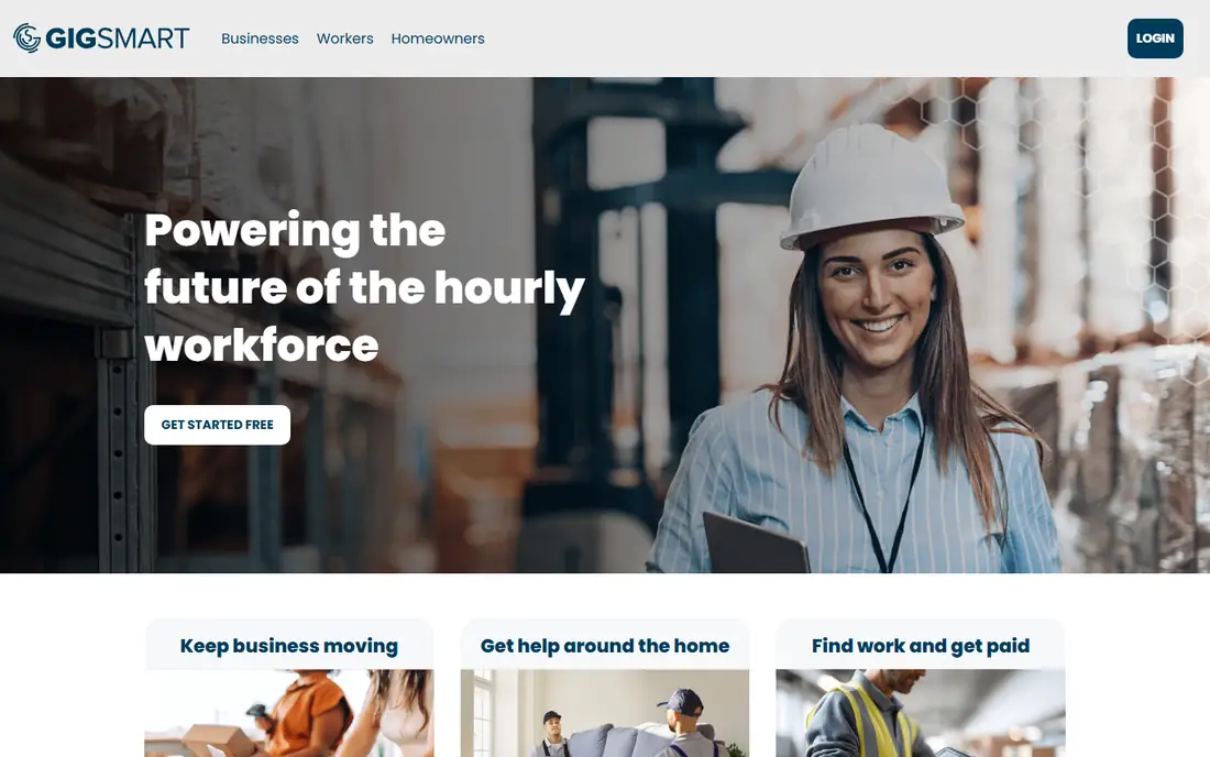 GigSmart homepage
