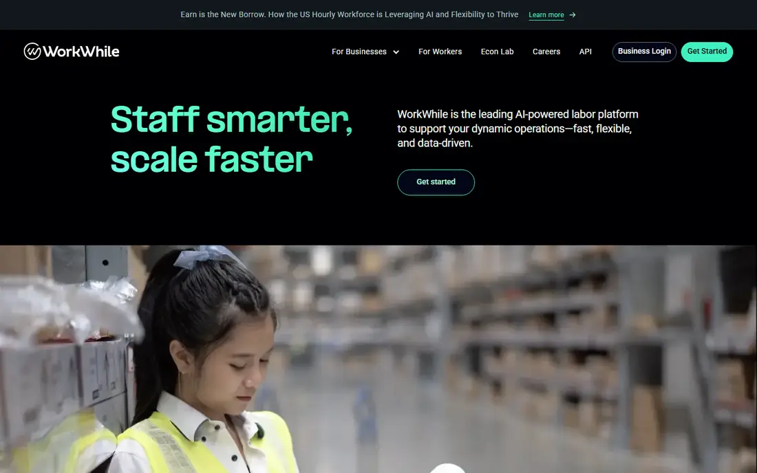 WorkWhile homepage