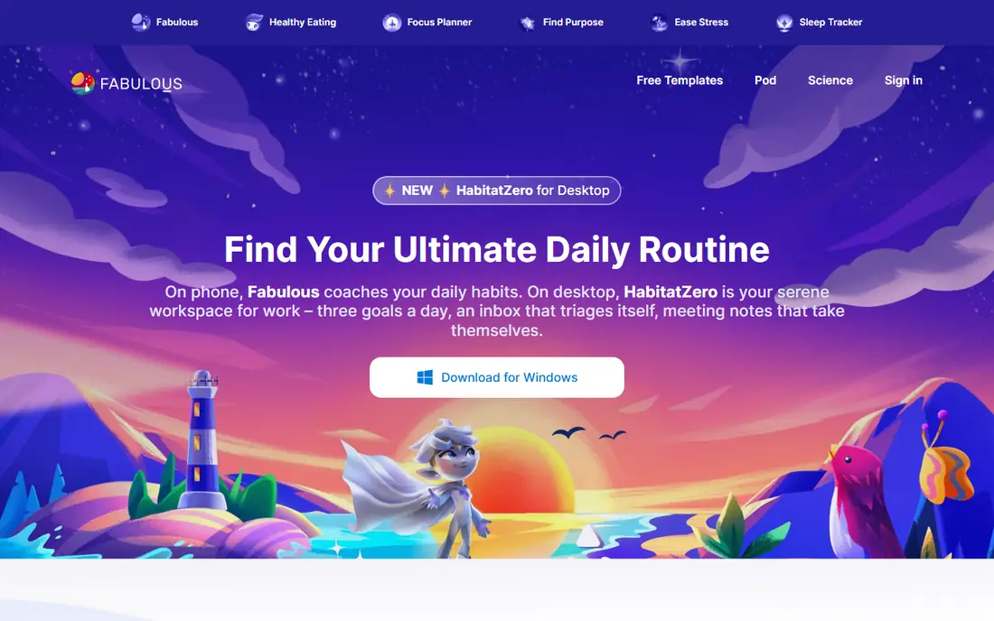 Fabulous homepage