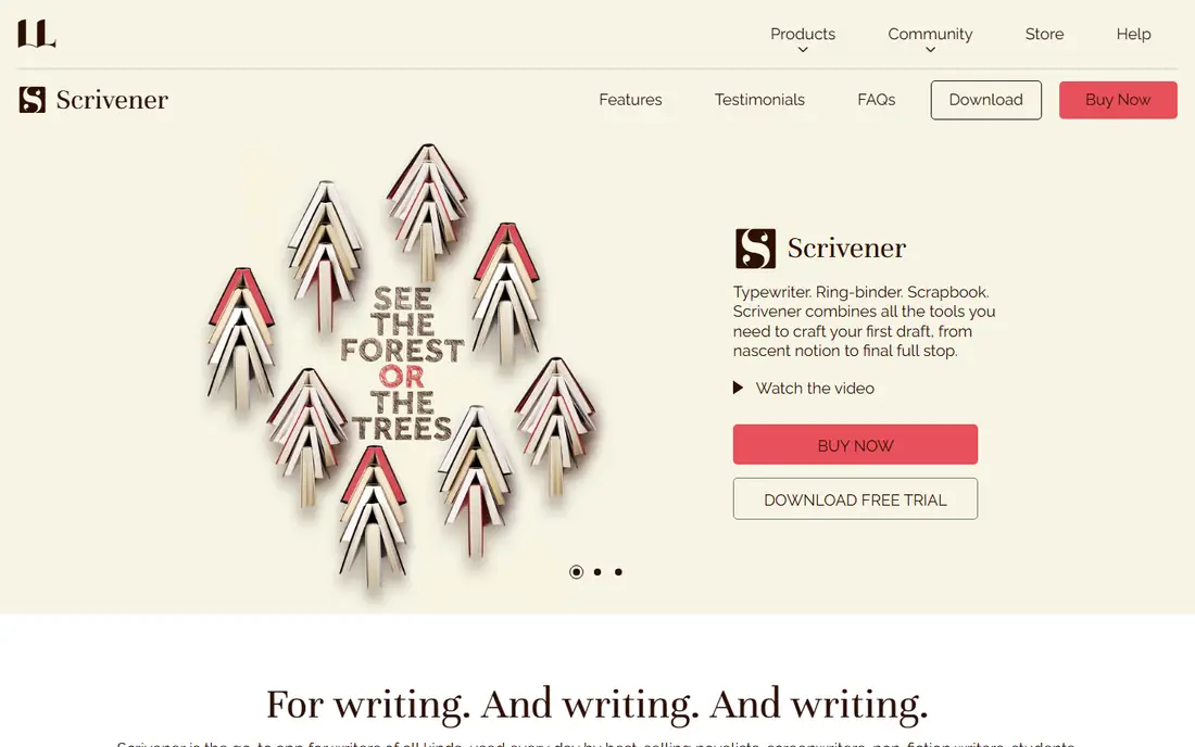 Scrivener homepage