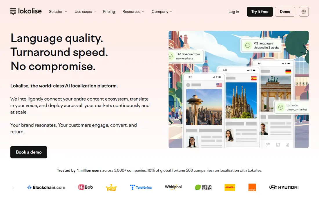 Lokalise homepage