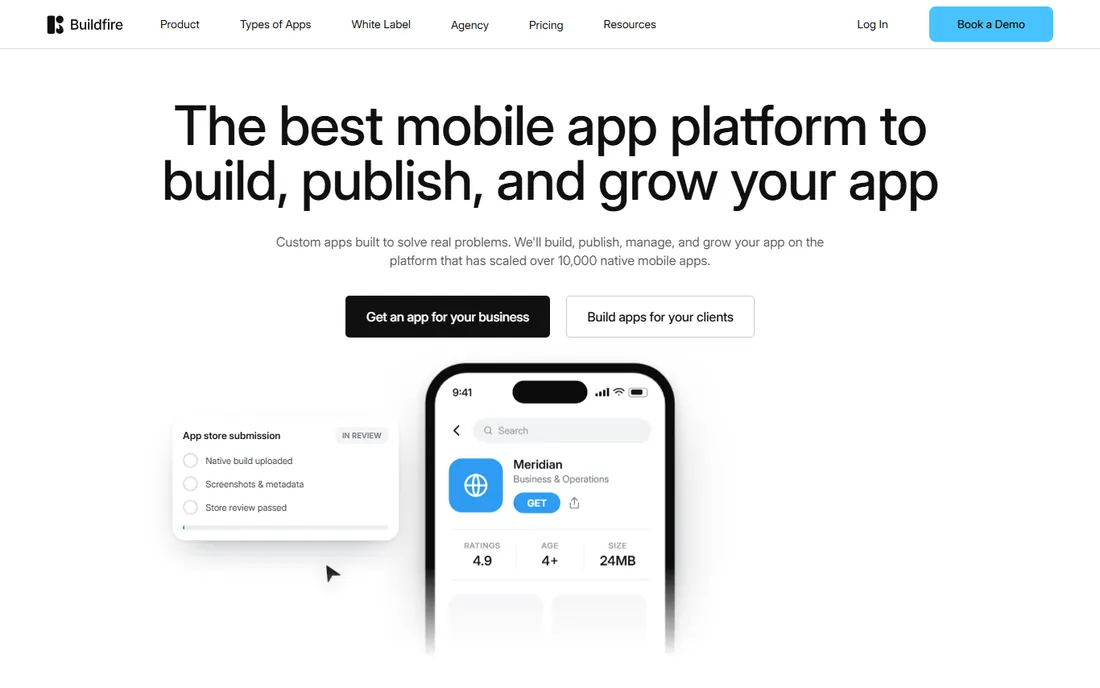 BuildFire homepage