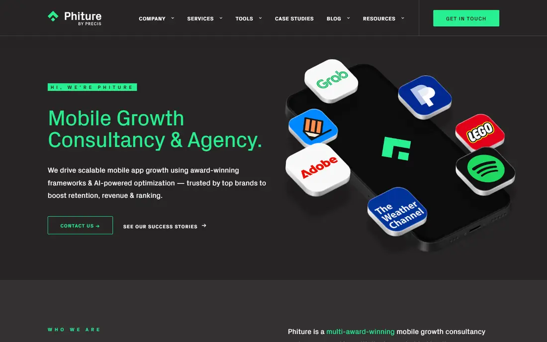 Phiture homepage