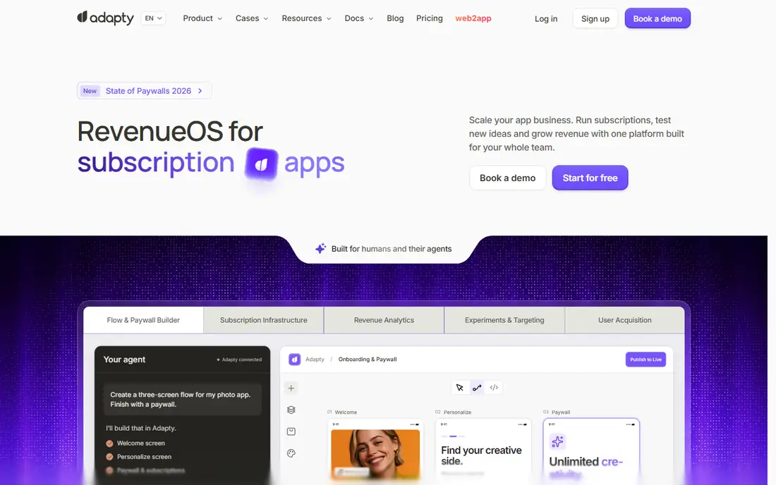 Adapty homepage