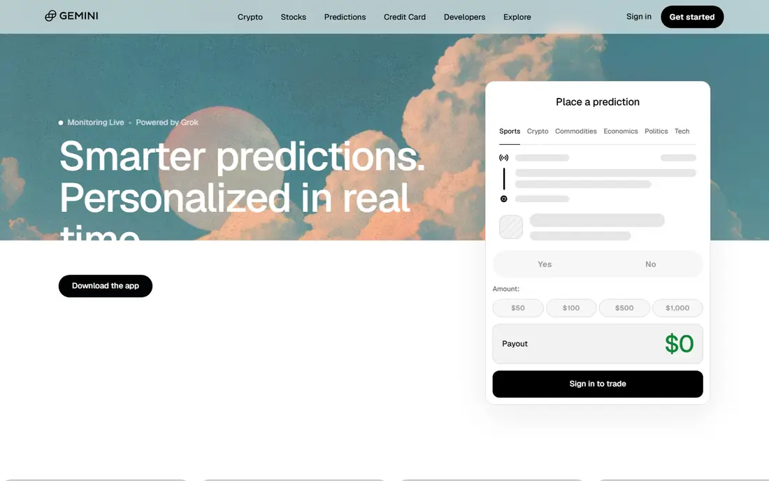 Gemini homepage