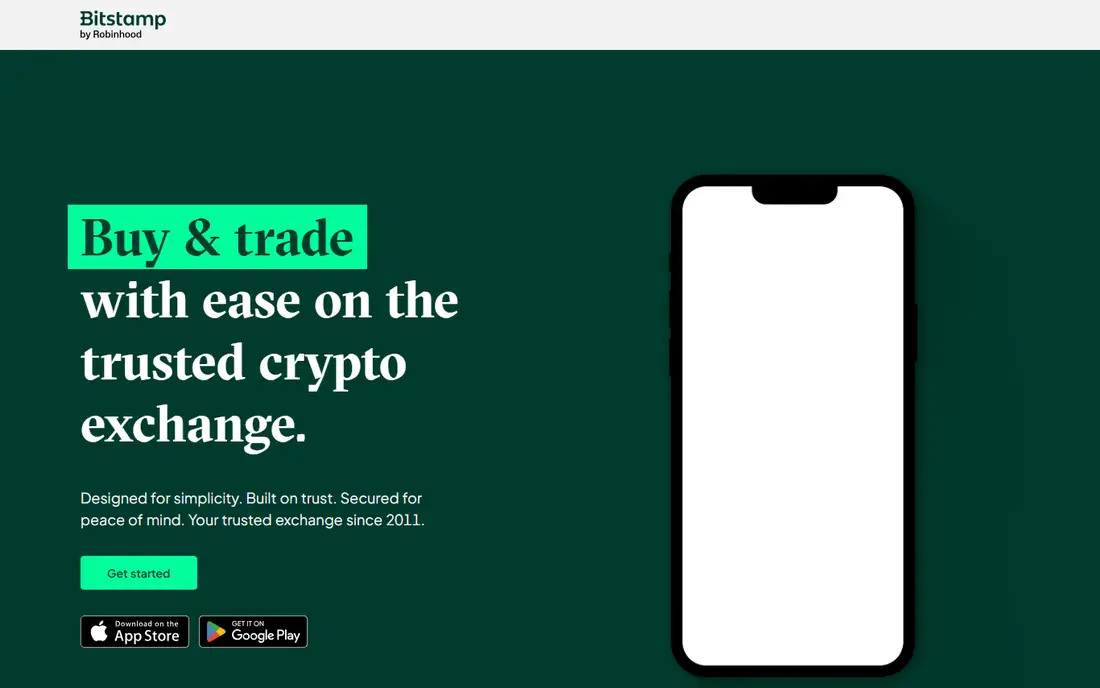 Bitstamp homepage