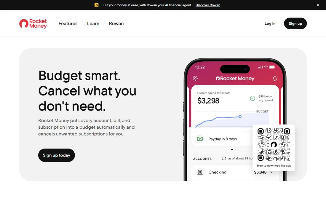 Rocket Money homepage