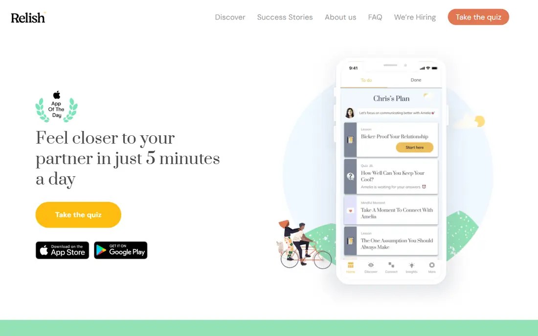 Relish homepage