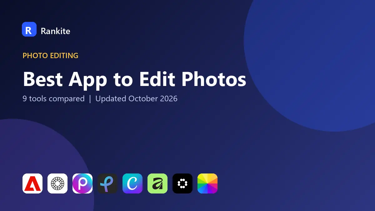 Best App to Edit Photos in 2026: 9 Tools Compared