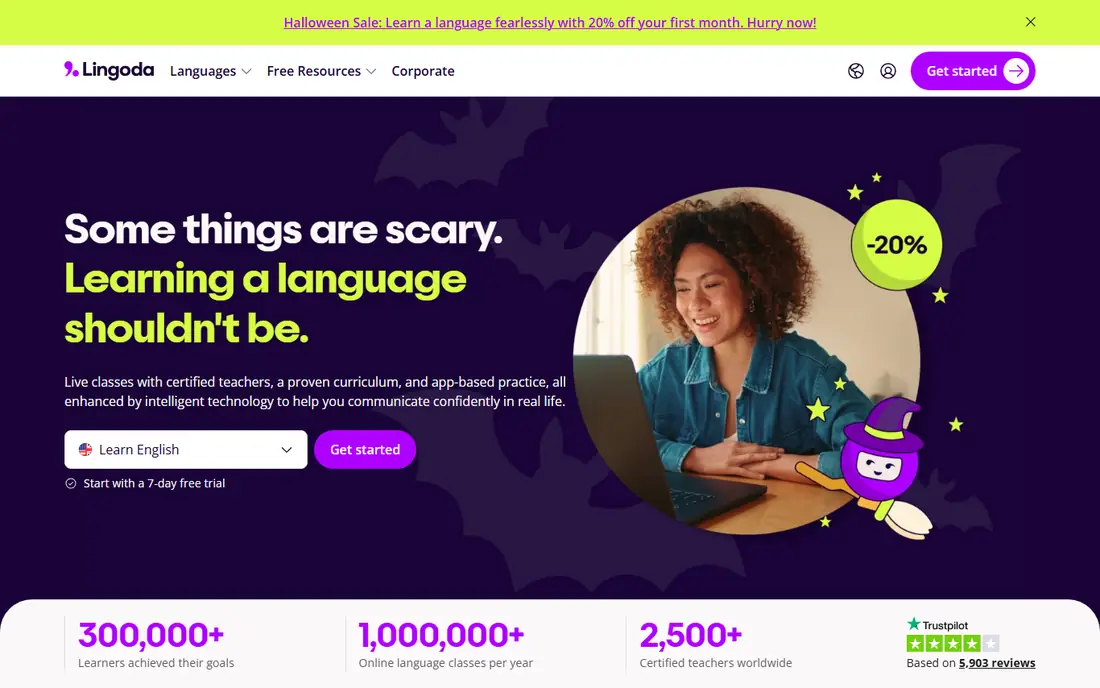 Lingoda homepage