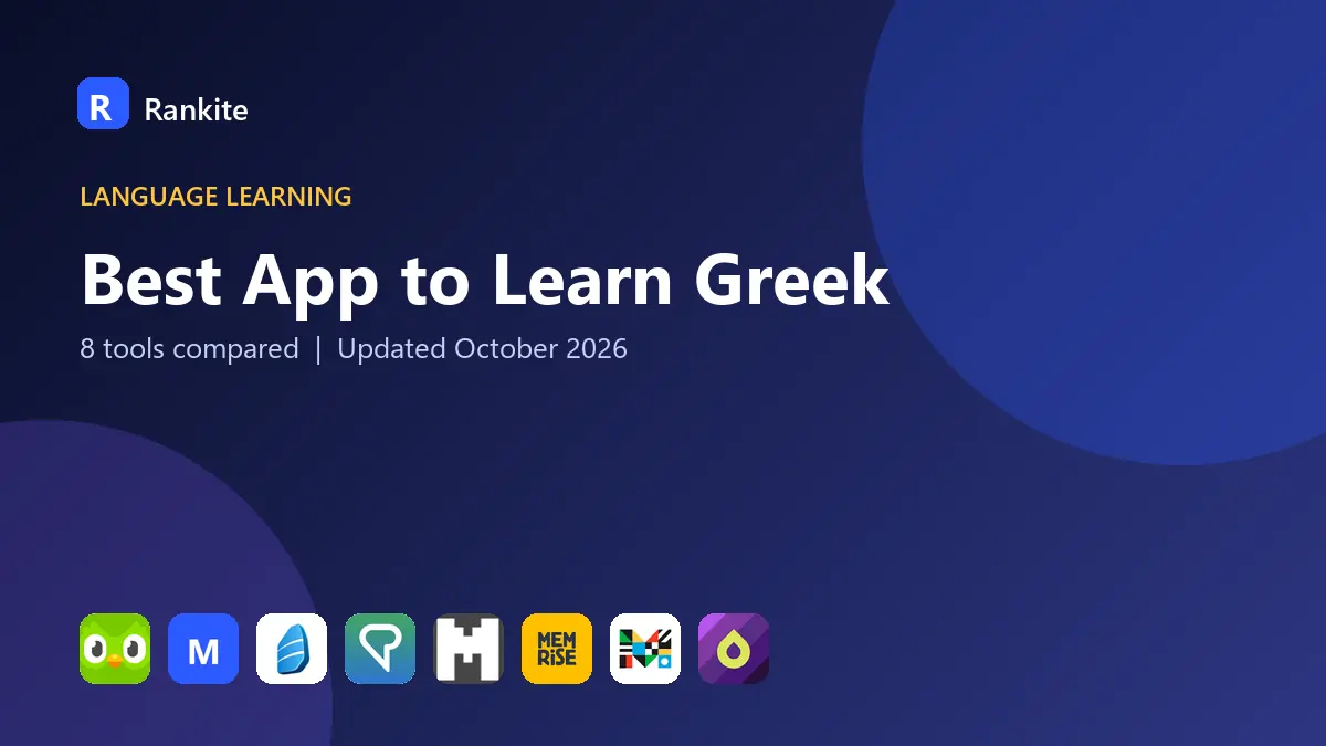 Best App to Learn Greek in 2026: 8 Tools Compared