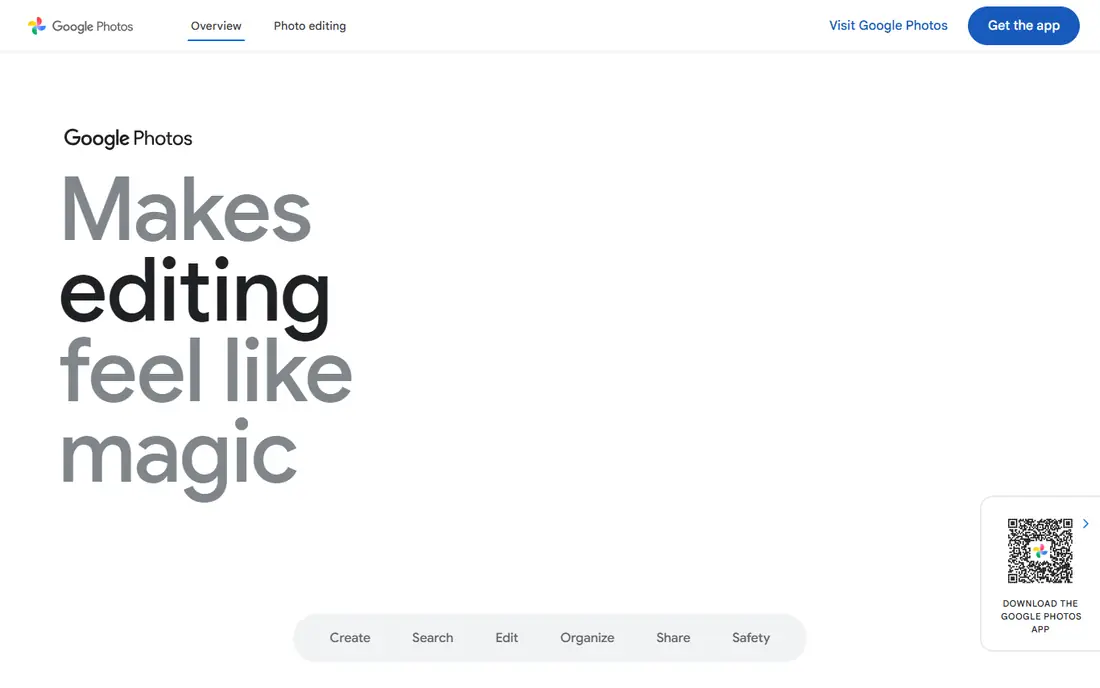 Google Photos homepage