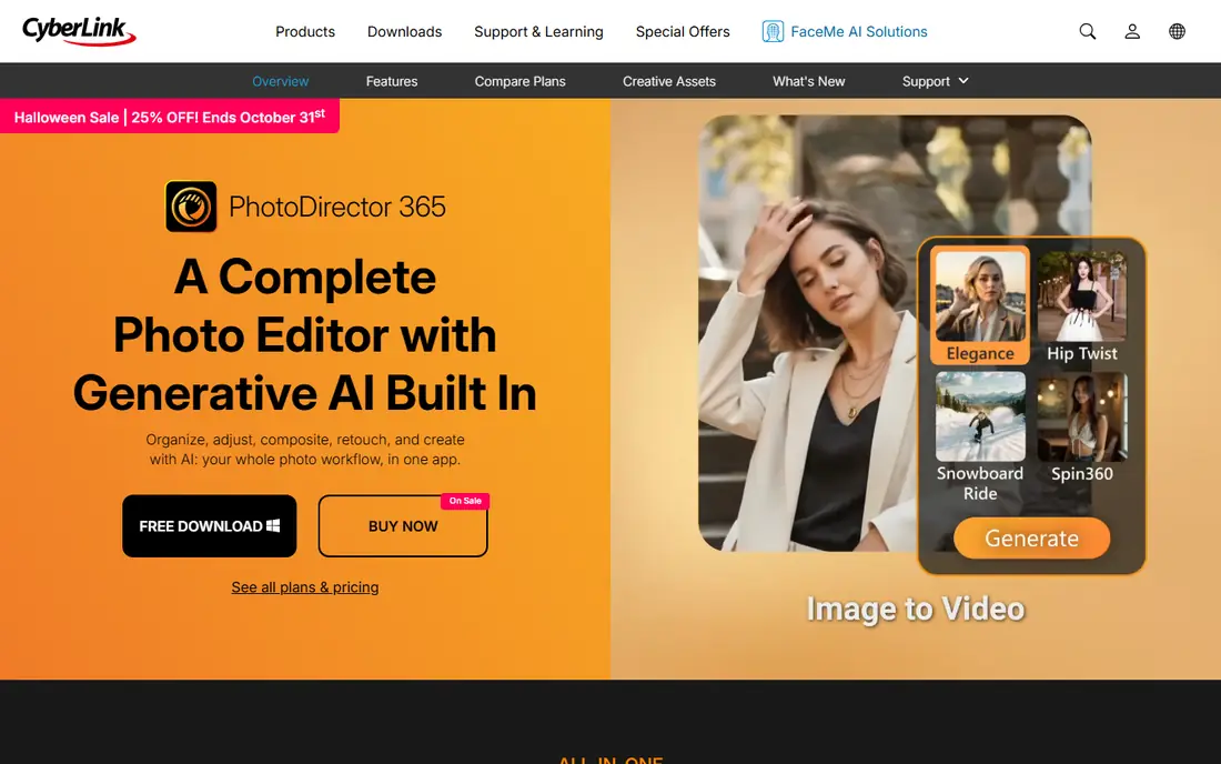 PhotoDirector homepage