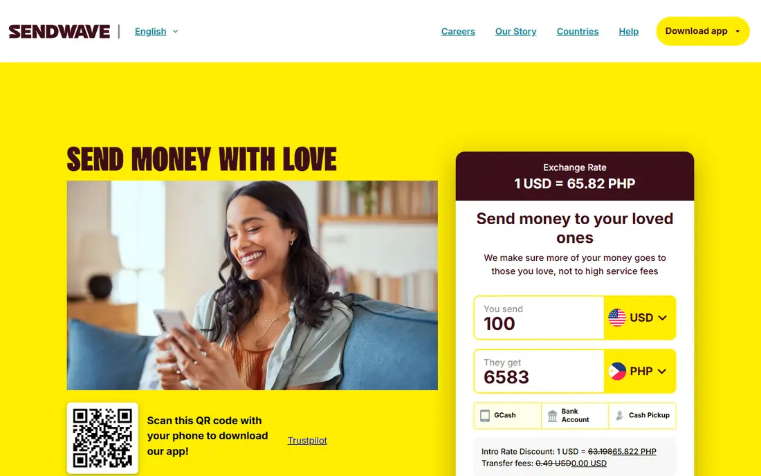 Sendwave homepage