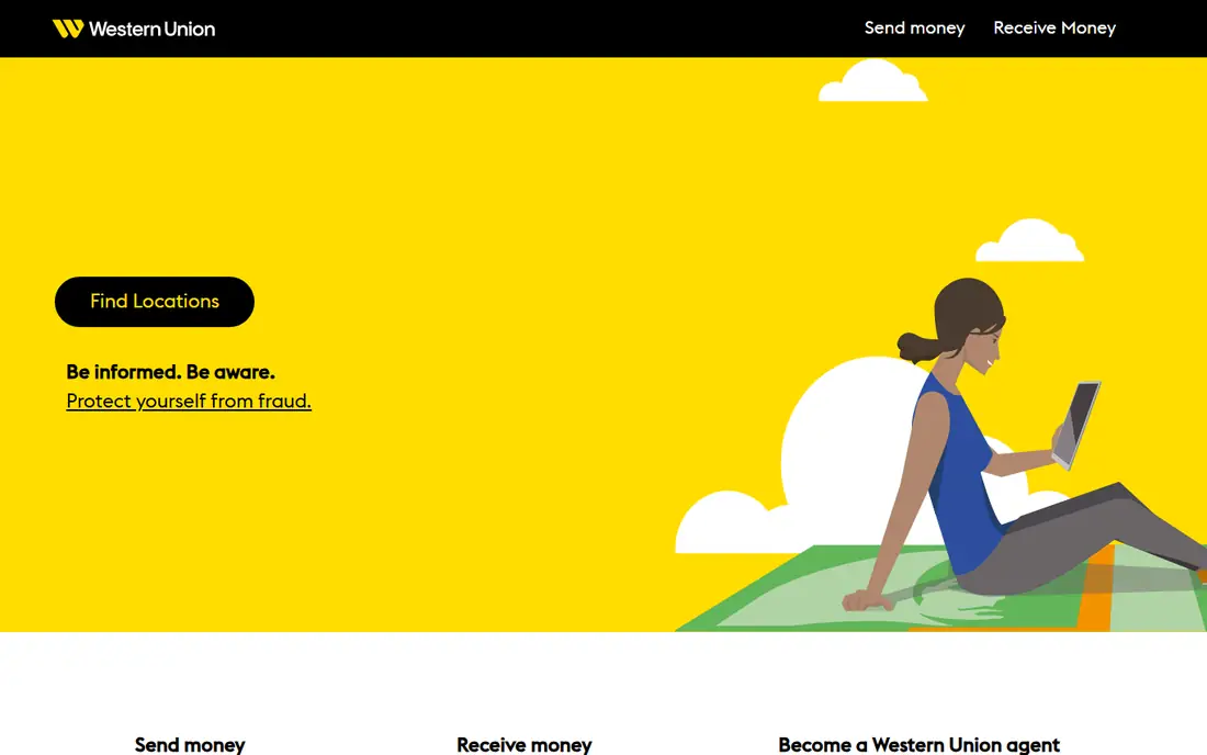 Western Union homepage