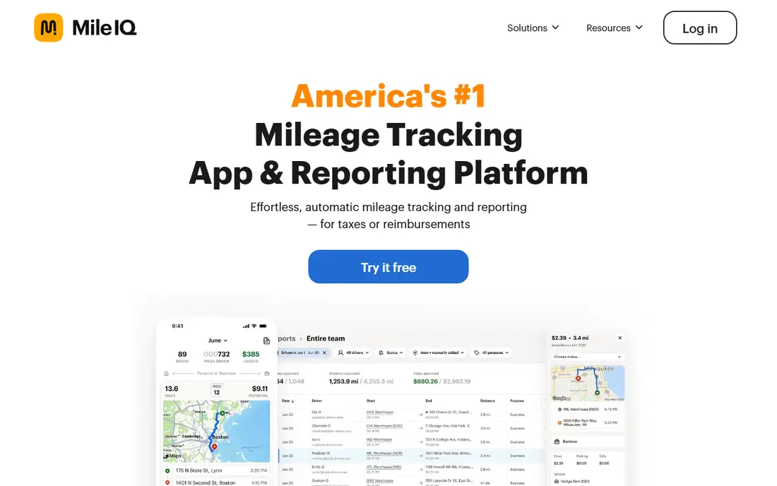 MileIQ homepage