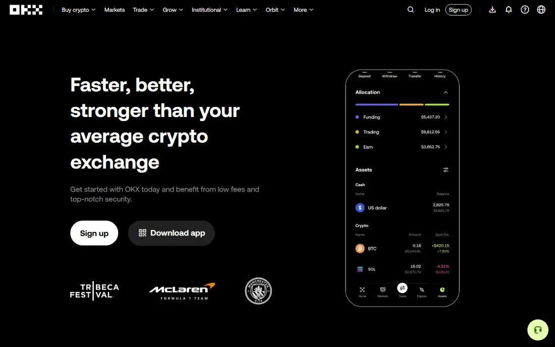 OKX homepage
