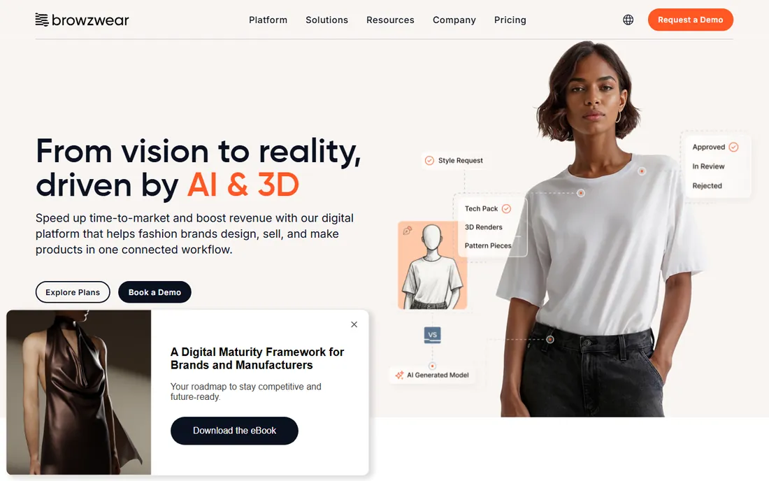 Browzwear VStitcher homepage