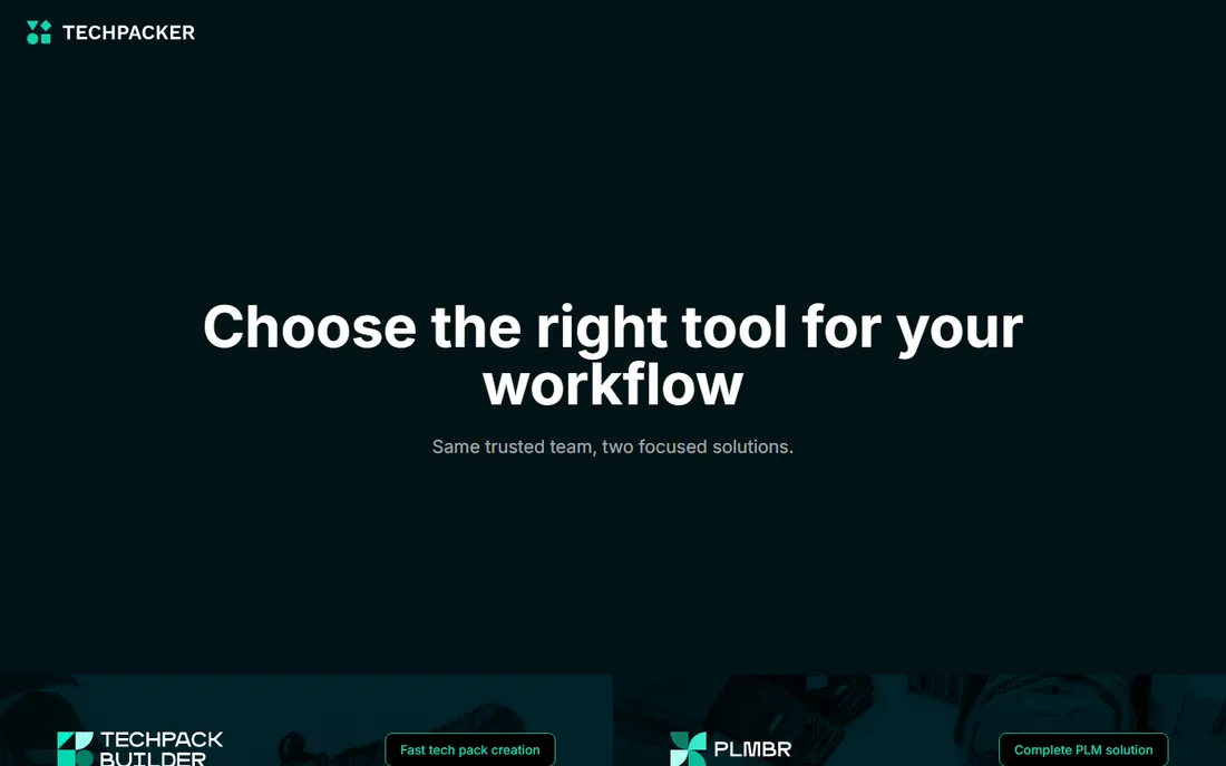 Techpacker homepage