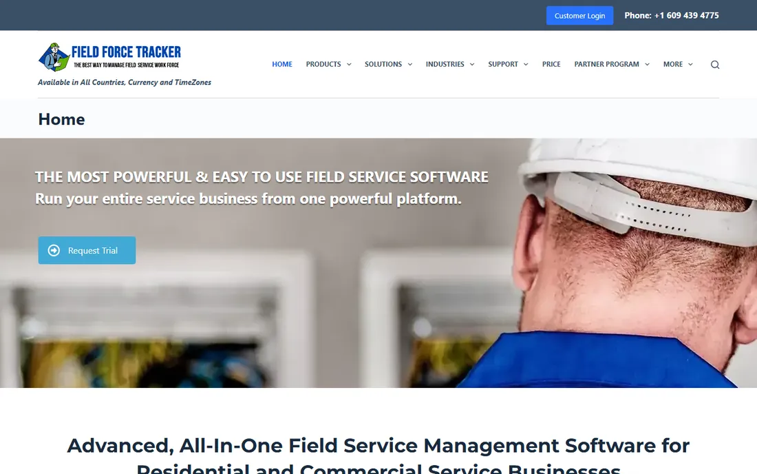 Field Force Tracker homepage