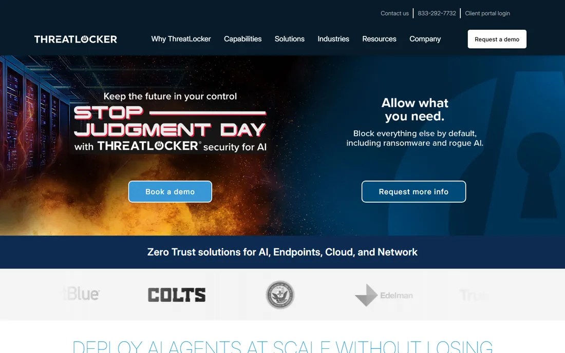 ThreatLocker homepage