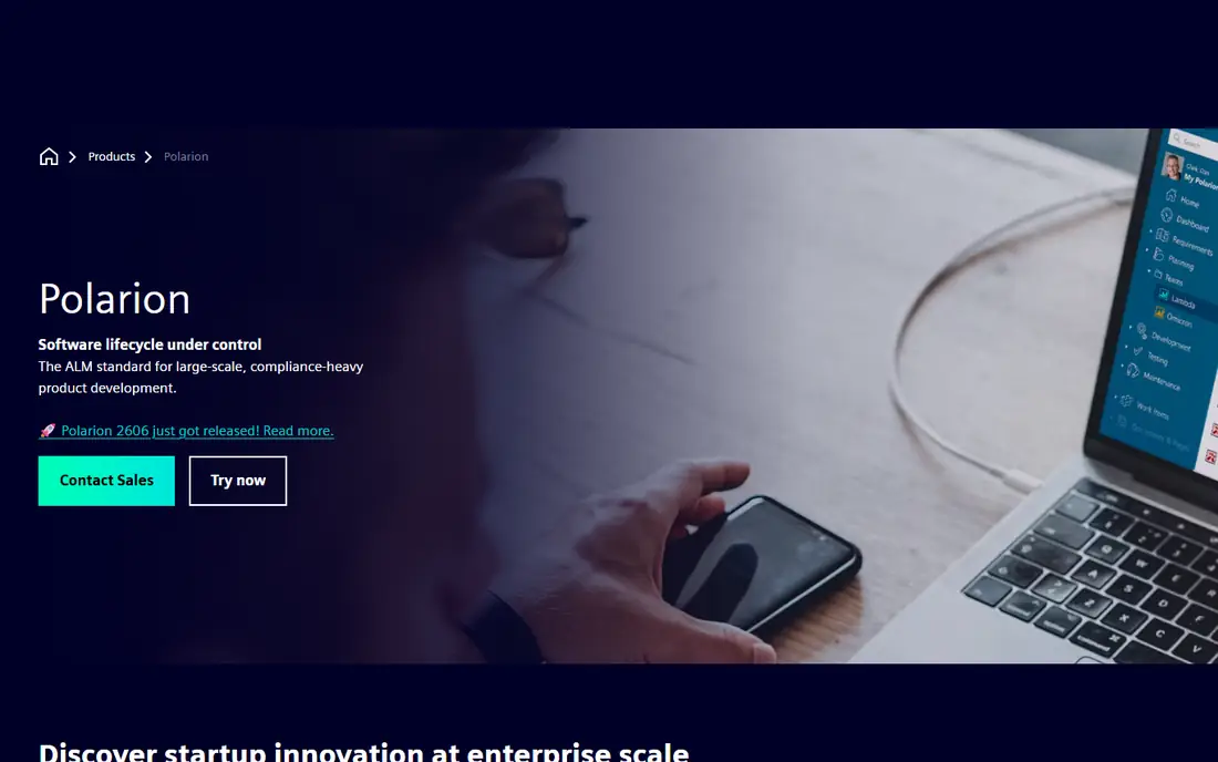 Siemens Polarion homepage