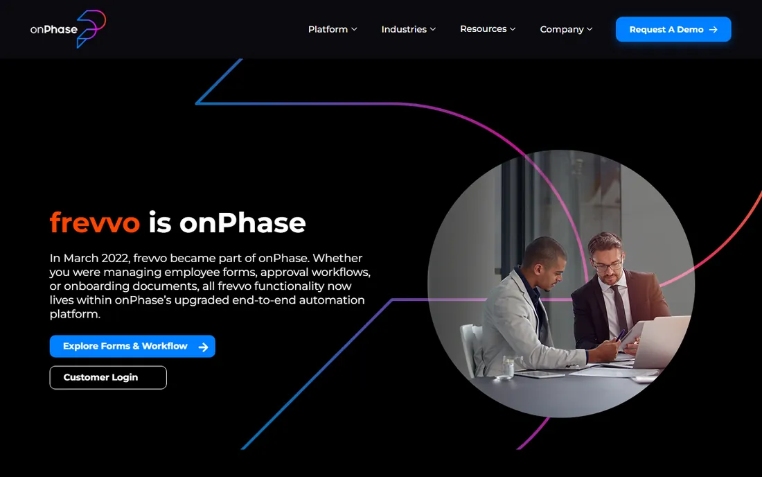 frevvo by OnPhase homepage