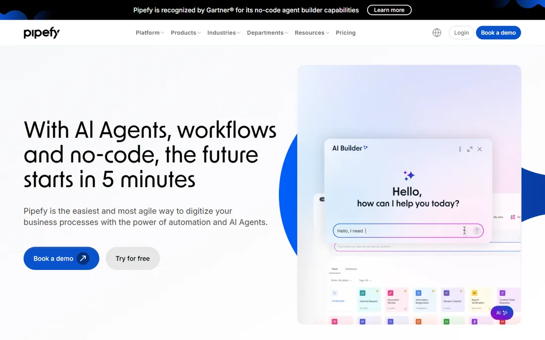 Pipefy homepage
