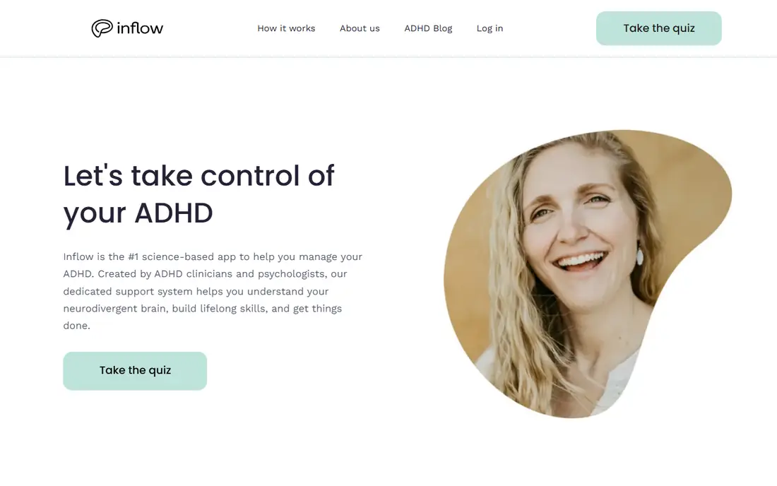 Inflow homepage