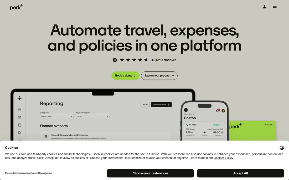 TravelPerk homepage