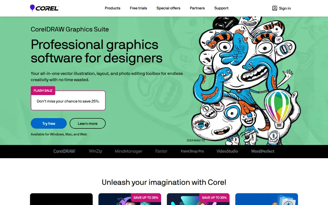 Corel Painter homepage