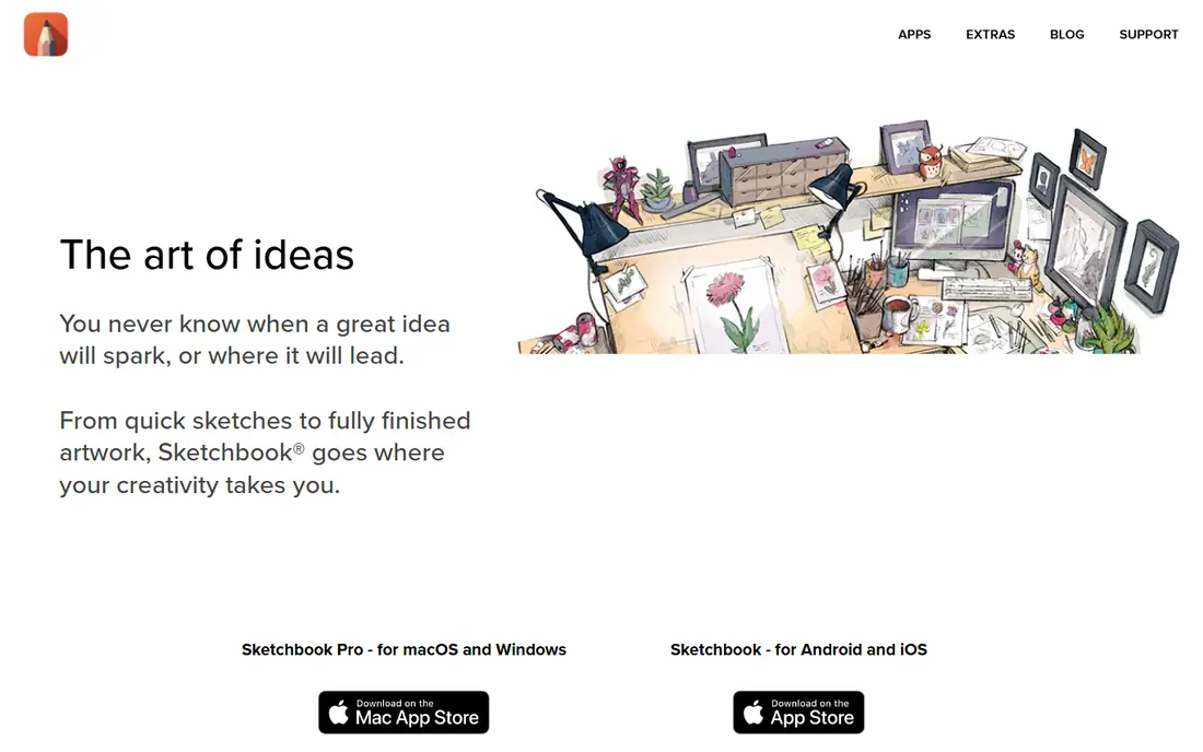 Sketchbook homepage