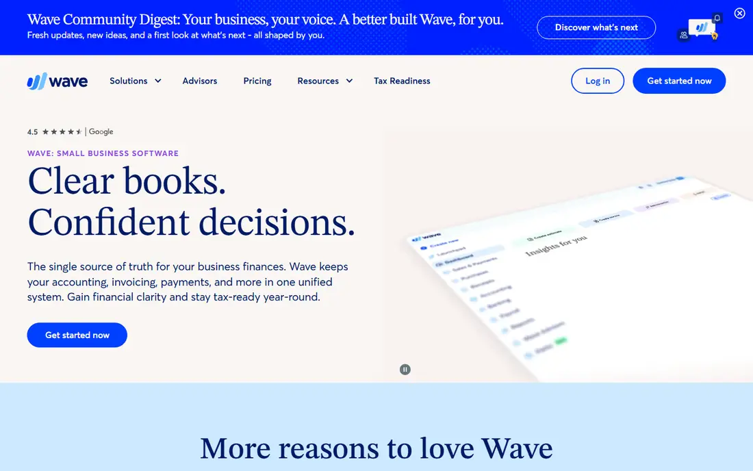 Wave homepage