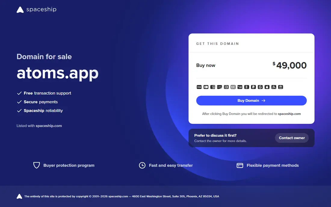 Atoms homepage