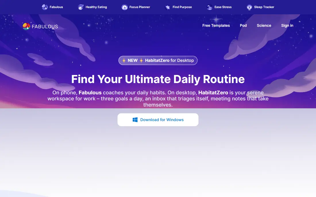 Fabulous homepage