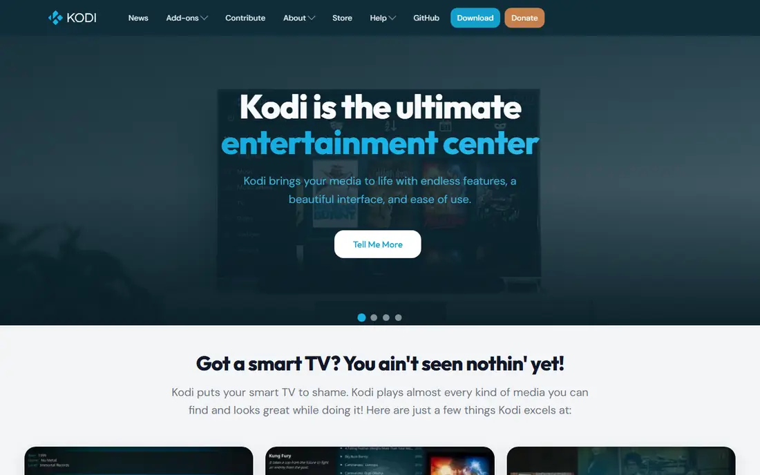 Kodi homepage