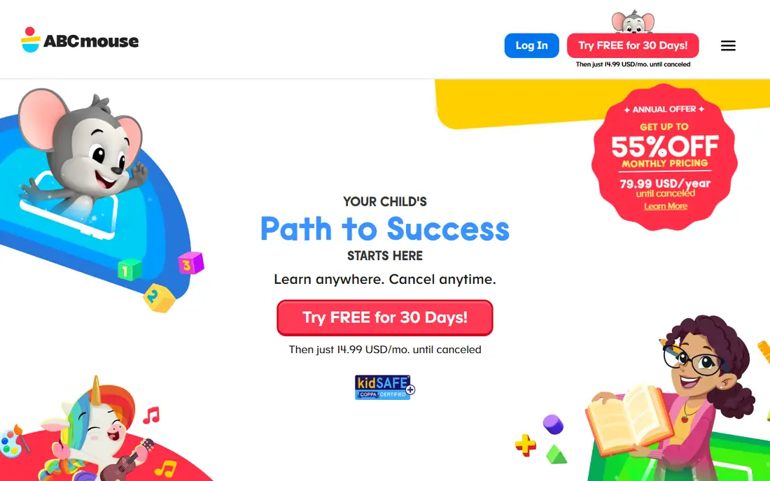 ABCmouse homepage