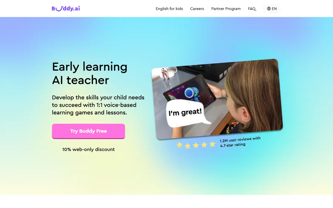 Buddy.ai homepage