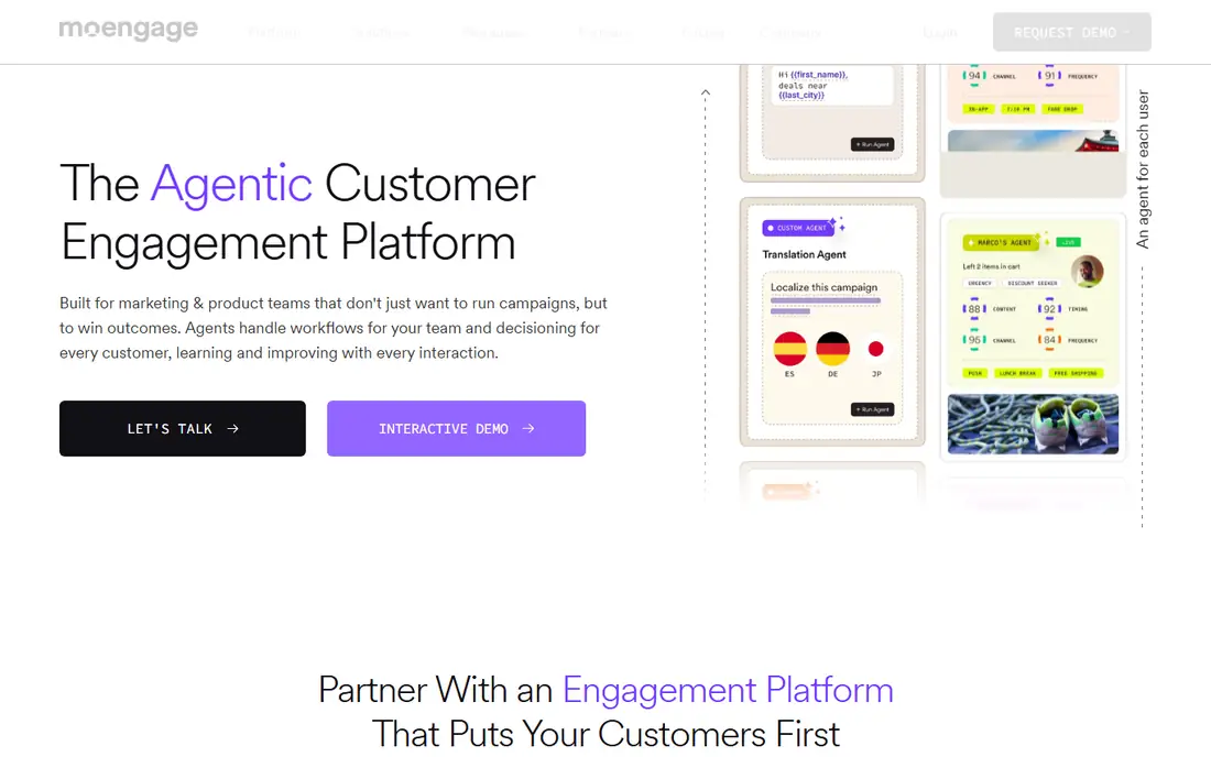 MoEngage homepage