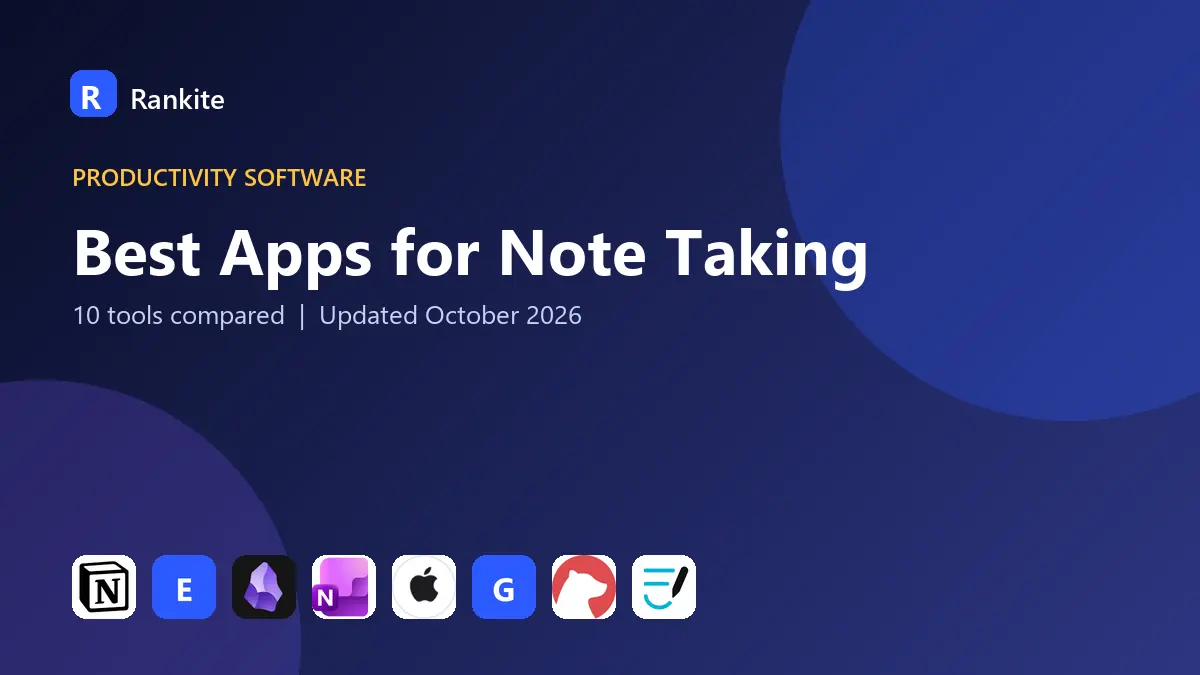 Best Apps for Note Taking in 2026: 10 Tools Compared